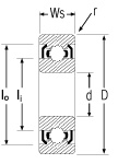 thin bearing line drawing